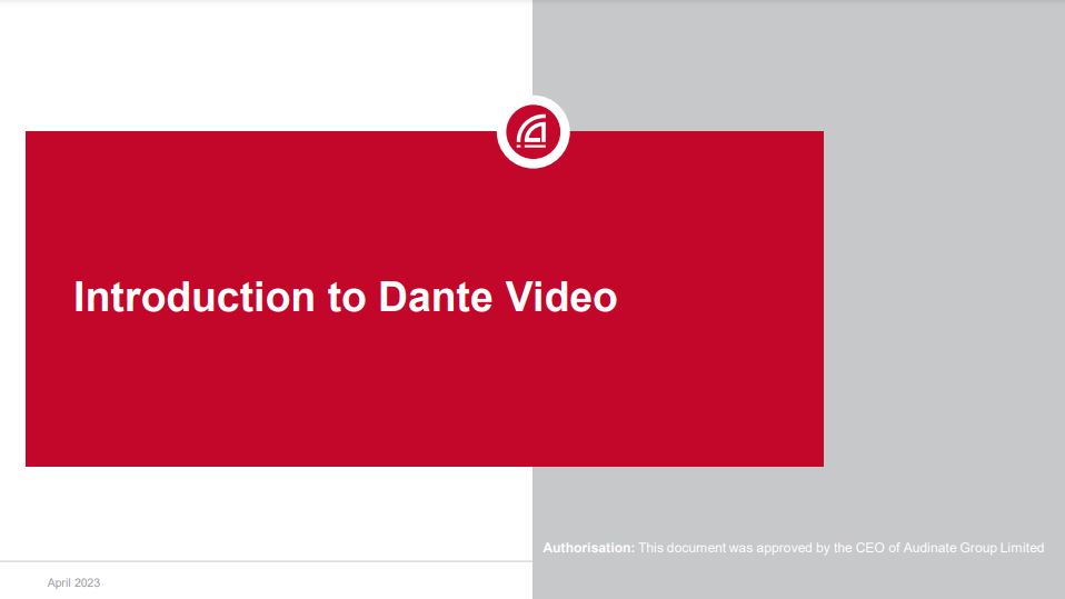 Dante Video 101